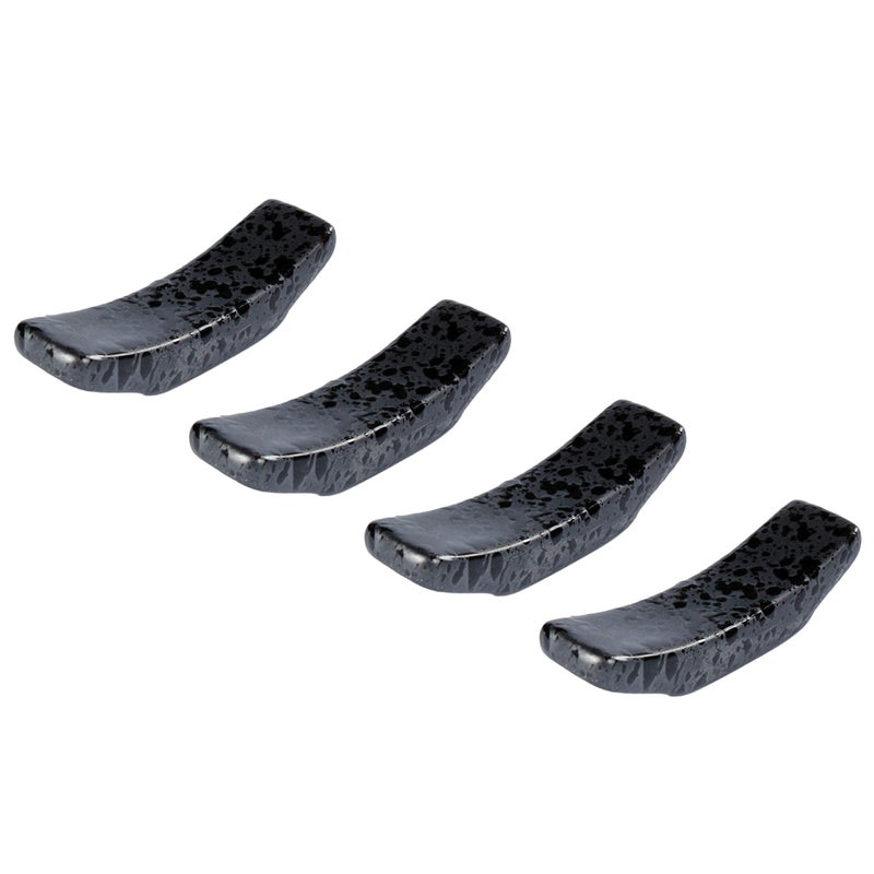 Youda Chopsticks Holder Set of 4 Ceramic Chopstick Stand Rest Rack Spoon Fork Knife Holder Set(Black) - Image 5